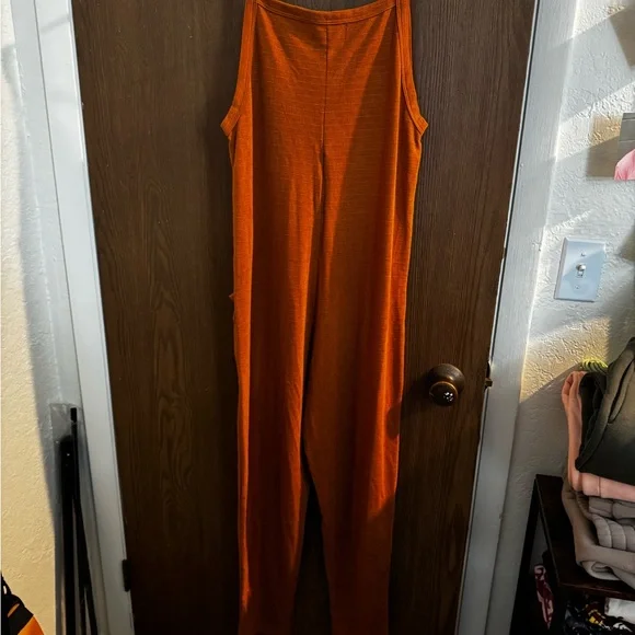 SOLD Three Bird Nest Maddie Harem Jumpsuit Rust - Picture 4 of 7